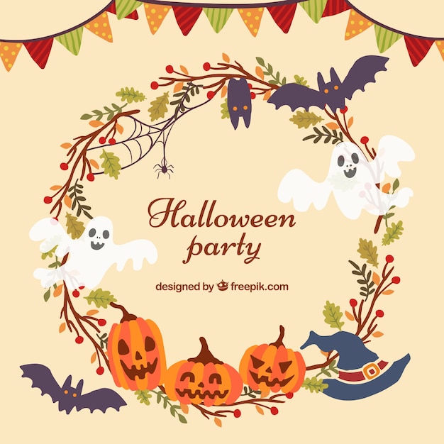 Vecteur gratuit halloween party background