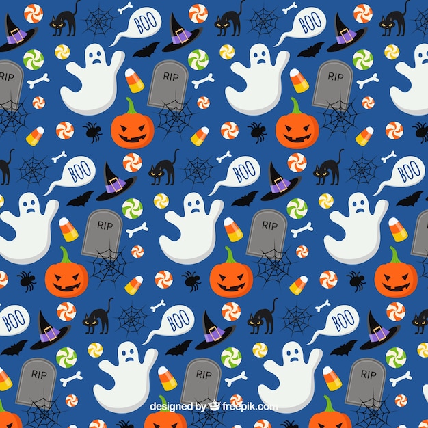 Vecteur gratuit halloween seamless