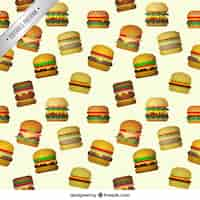 Vecteur gratuit hamburgers motif