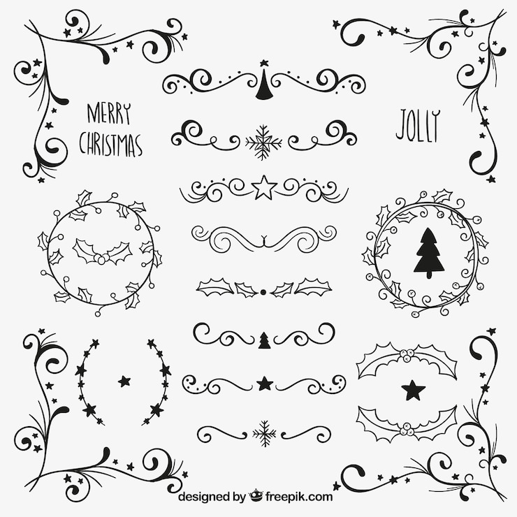 Vecteur gratuit hand drawn décoration de noël d&#39;ornement