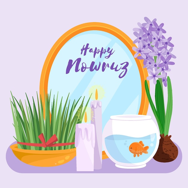 Vecteur gratuit hand drawn happy nowruz