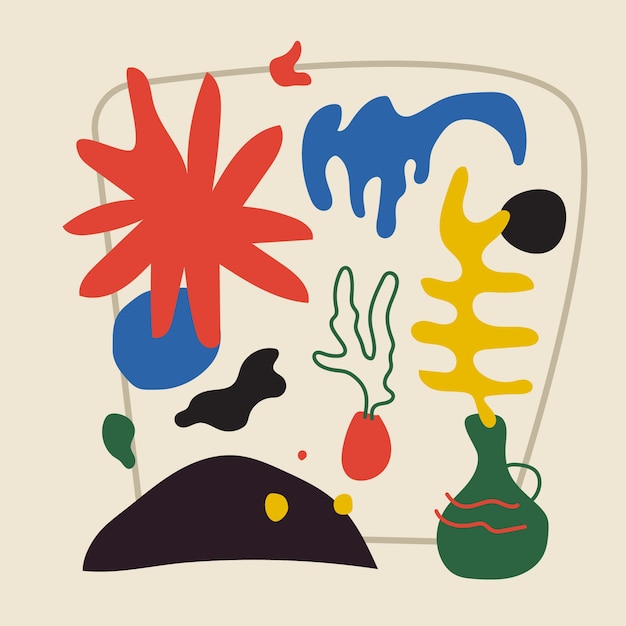 Vecteur gratuit hand drawn matisse style illustration