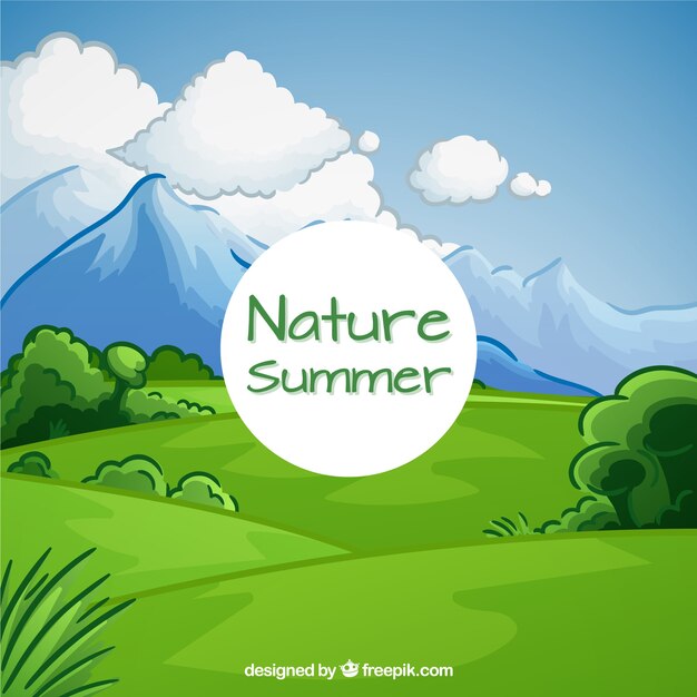 Hand drawn nature background