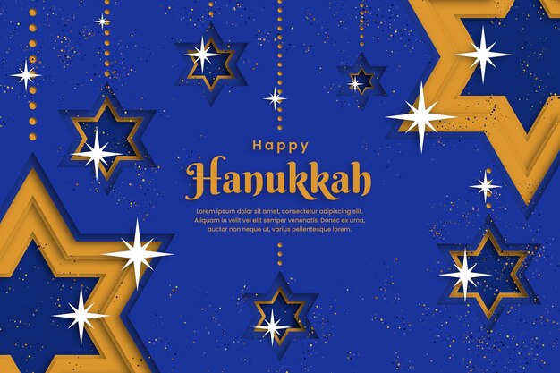 Hanukkahhanukkah en style papier