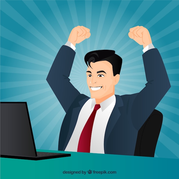 Happy businessman 
