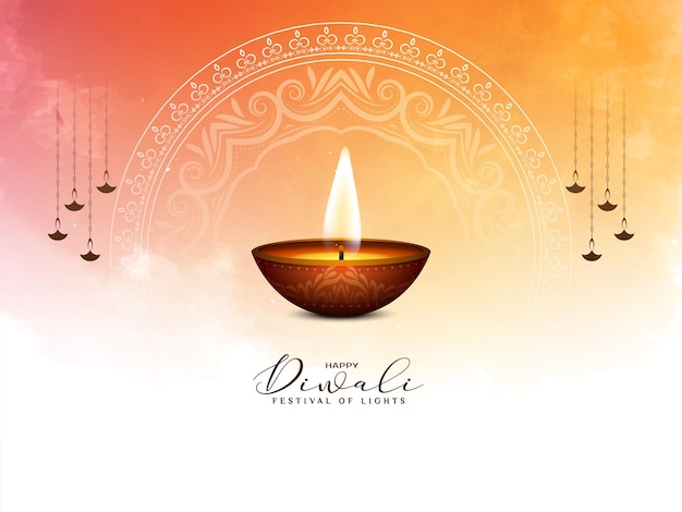 Happy Diwali Indian festival célébration salutation design de fond