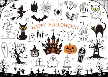 Le CroNut automnal 2022 Happy-halloween-vector-design-element-set-isole-fond-blanc_8130-1214