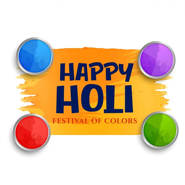 Happy holi festival de couleurs fond de célébration