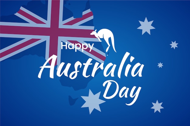 Vecteur gratuit happy kangaroo australia day