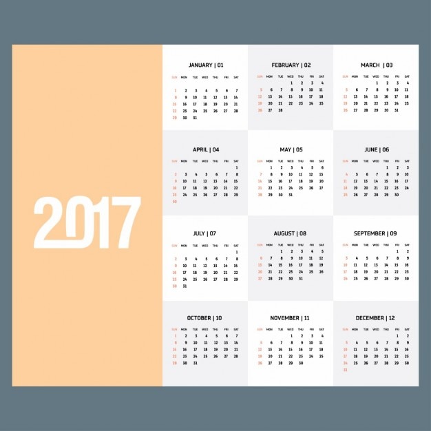 Vecteur gratuit happy new year calendar