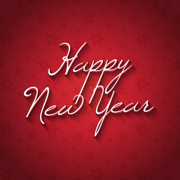 Happy New Year Card Avec Un Fond Rouge