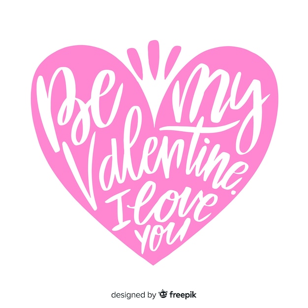 Vecteur gratuit happy valentin's lettering