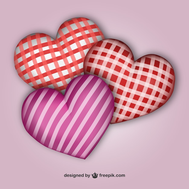 Hearts 3D motifs