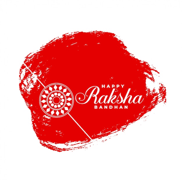 Heureux raksha bandhan fond rouge abstrait