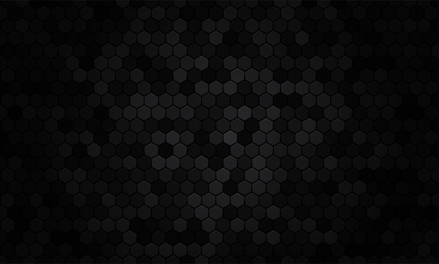 Hexagone de fond abstrait texture noire