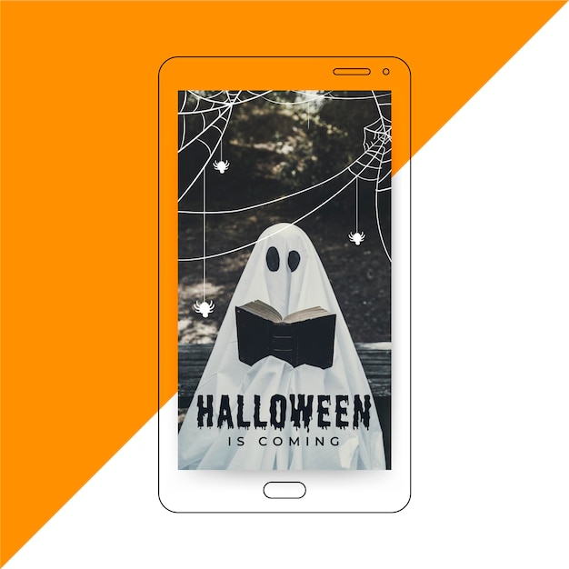 Vecteur gratuit histoire instagram d'halloween