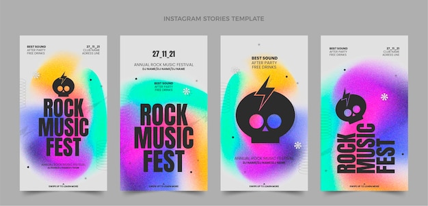 Histoires De Festival De Musique De Texture Dégradée Ig