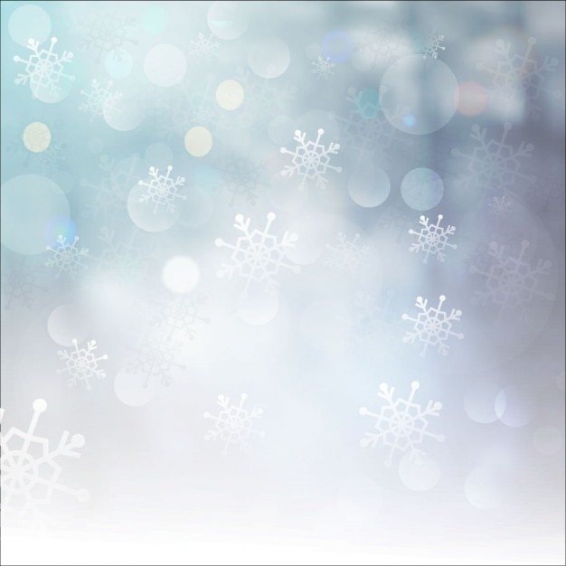 Hiver bokeh avec les flocons de neige