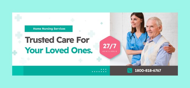 Vecteur gratuit home nursing template design