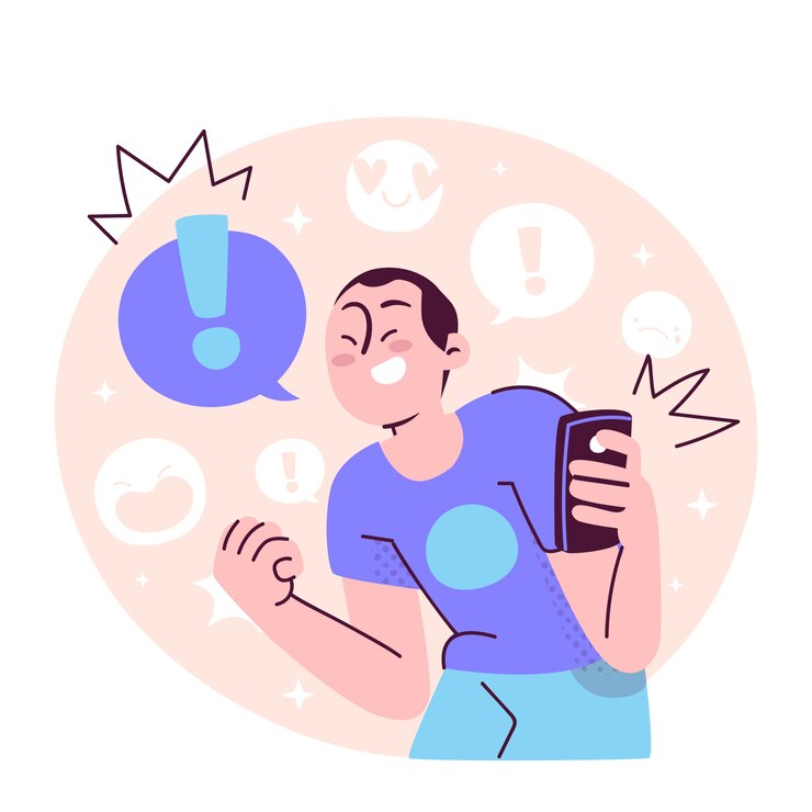 Vecteur gratuit l'homme réagit étonné illustration