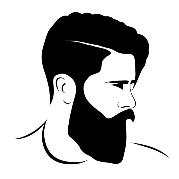 Vecteur gratuit homme style hippie silhouette