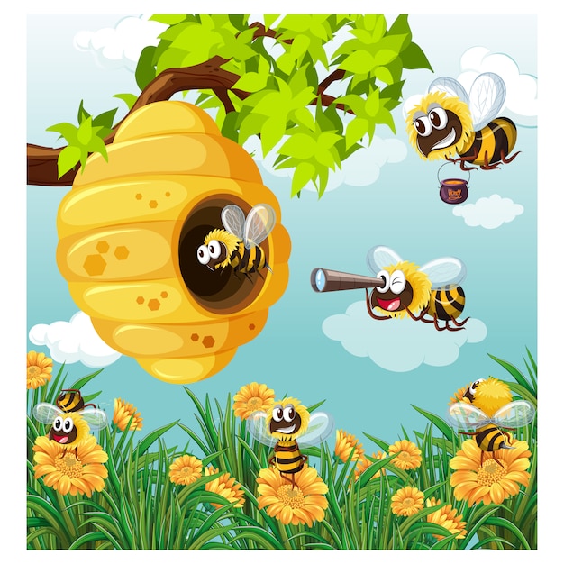 Vecteur gratuit honey background design