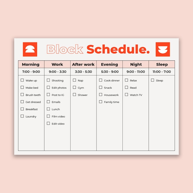 Horaire De Bloc Moderne