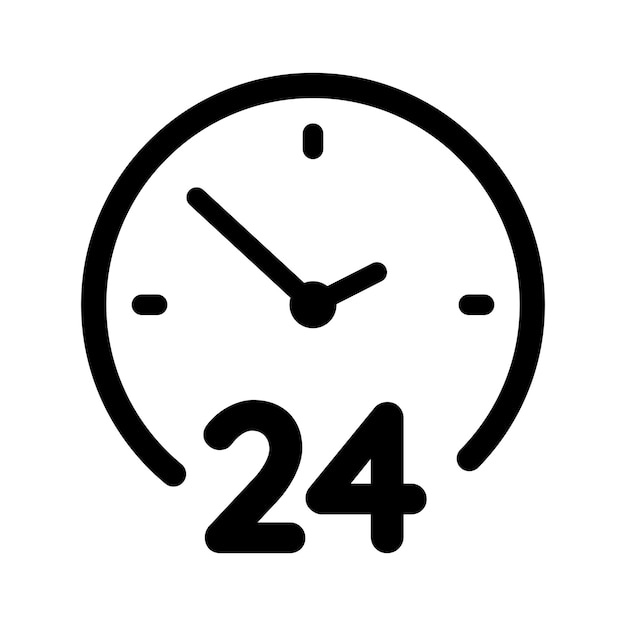 Vecteur gratuit horloge de 24 heures