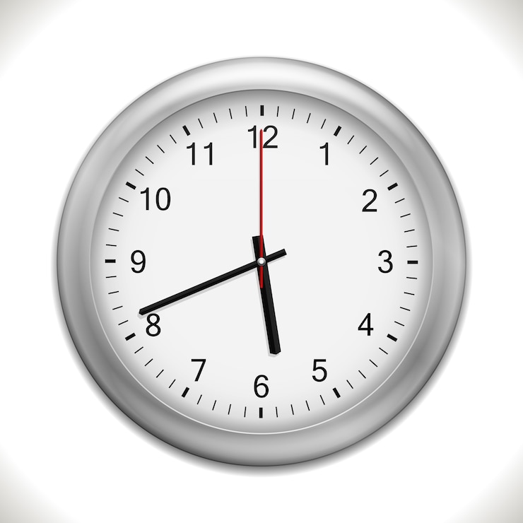 Vecteur gratuit horloge murale isolée