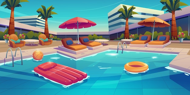 Hôtel de villégiature de luxe et piscine