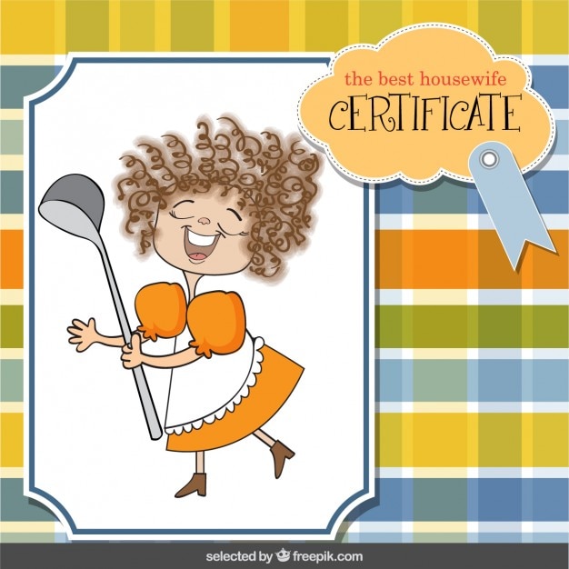 Housewife Carte De Certificat