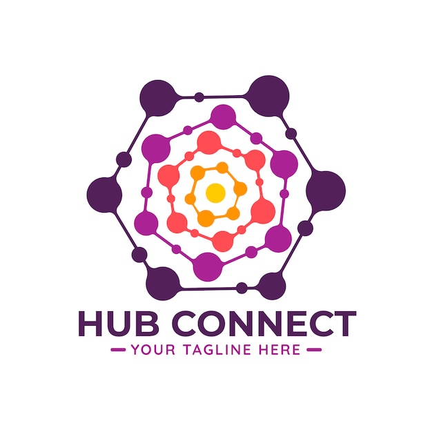 Hub, Modèle De Conception De Logo