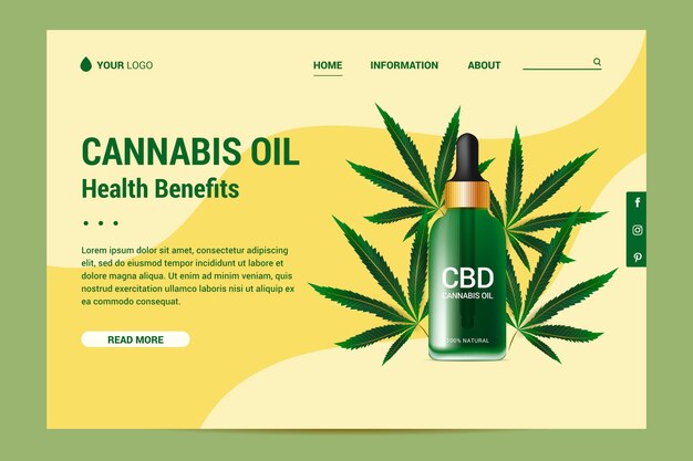 Huile de cannabis - page de destination