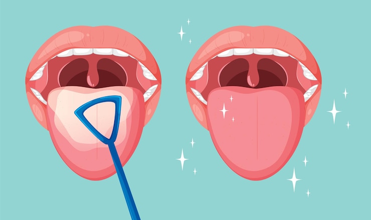 Vecteur gratuit l'hygiène buccale et la santé illustrée