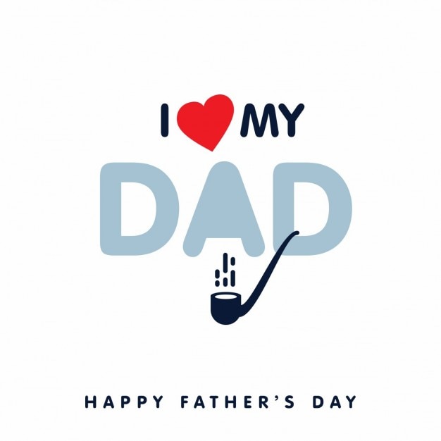 Vecteur gratuit i love my dad lettrage