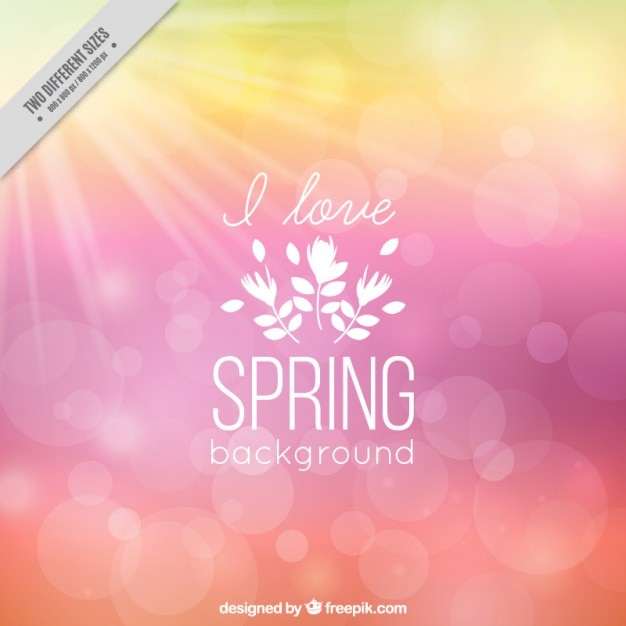 Vecteur gratuit i love spring background