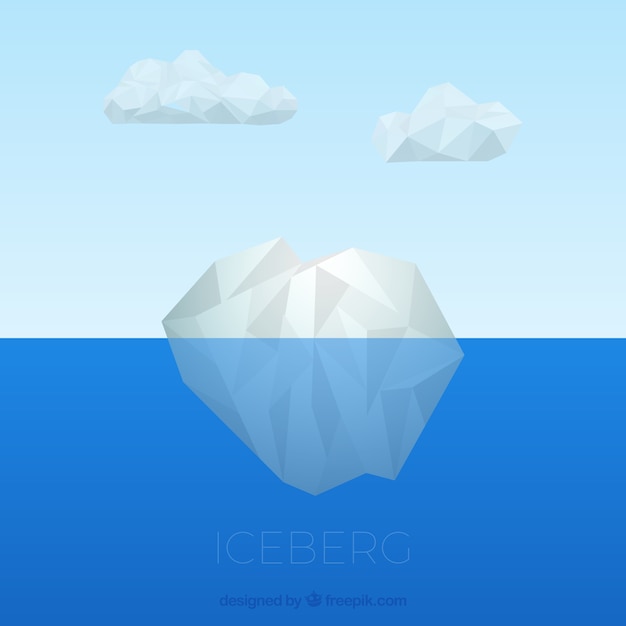 Vecteur gratuit iceberg sous-marine