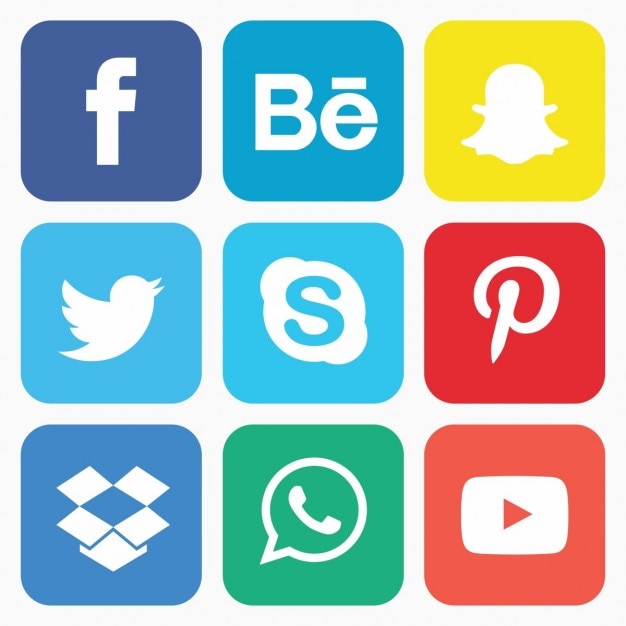 Vecteur gratuit icon set social