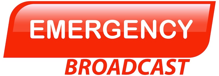 Vecteur gratuit icône d'alerte d'urgence en rouge