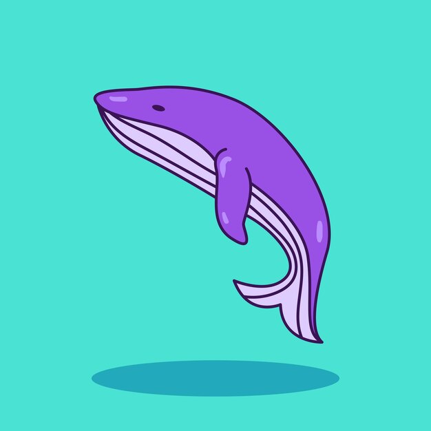 Icône Baleine Doodle Illustration