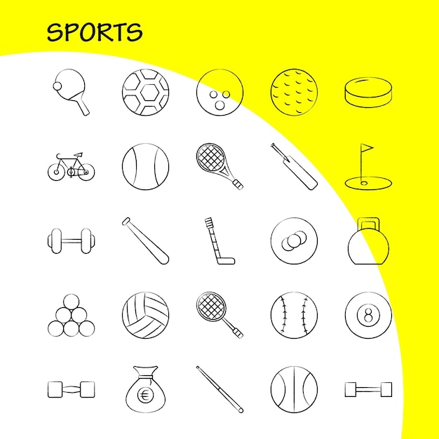 Icône Dessinée à La Main De Sport Pour L'impression Web Et Le Kit Uxui Mobile Tel Que Baseball Stick Bat Sports Bat Cricket Bat Cricket Pictogram Pack Vector