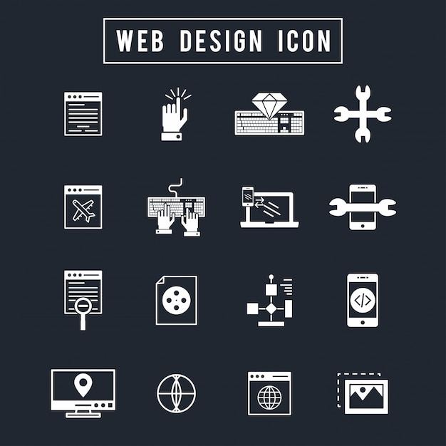 Vecteur gratuit icône du design web