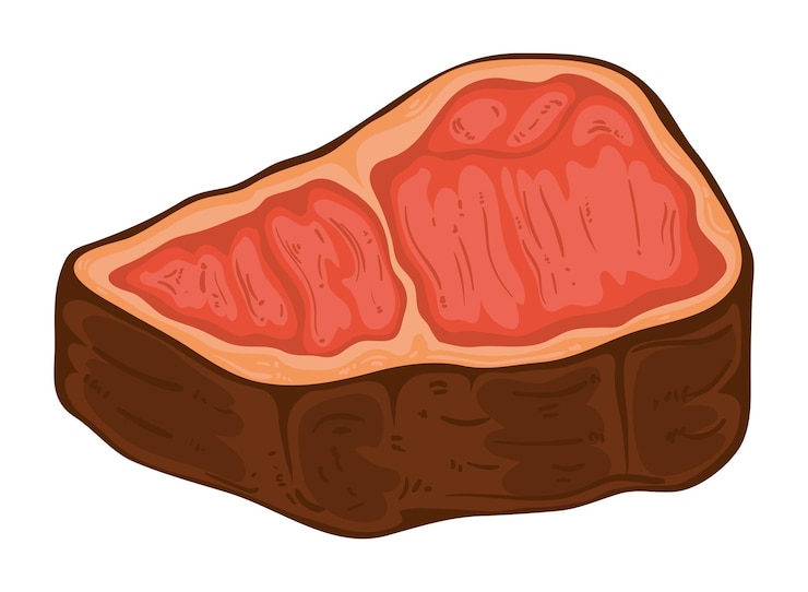 Vecteur gratuit l'icône du gril de steak