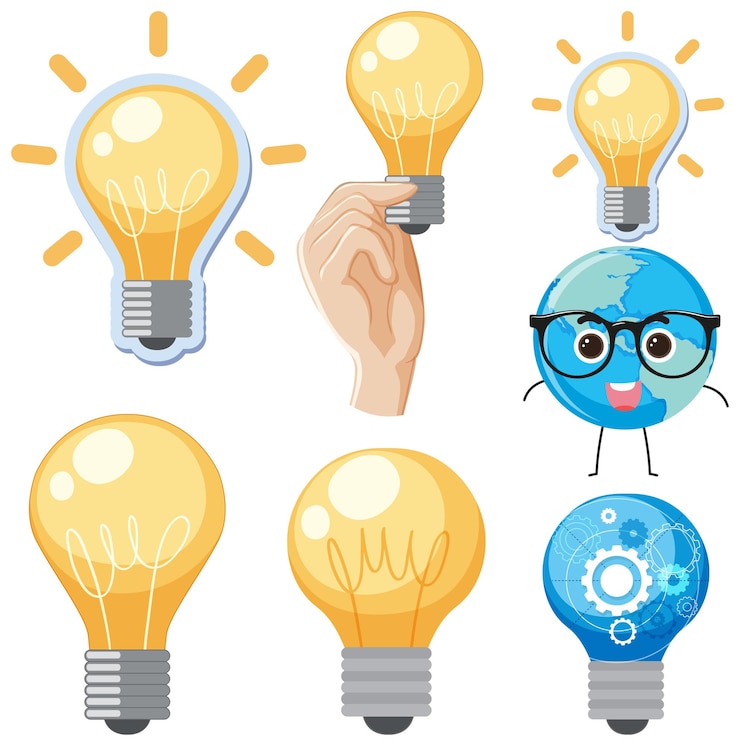 Vecteur gratuit icône du logo de l'innovation et de la créativité