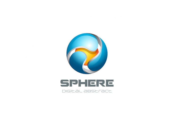 Vecteur gratuit icône du logo sphère.