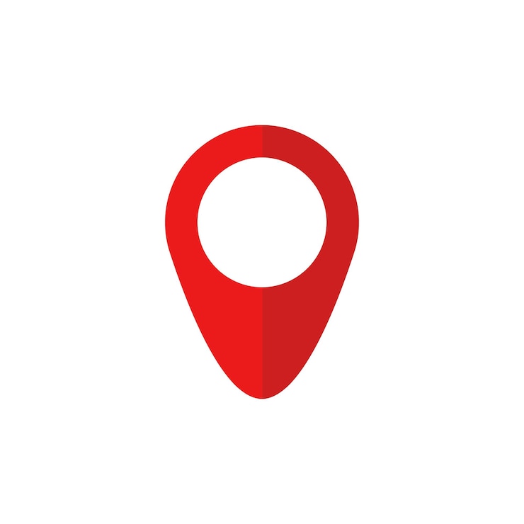 Vecteur gratuit icône d'épingle de carte rouge dans le style plat symbole de pointeur marqueur signe gps bouton de navigation de position vector