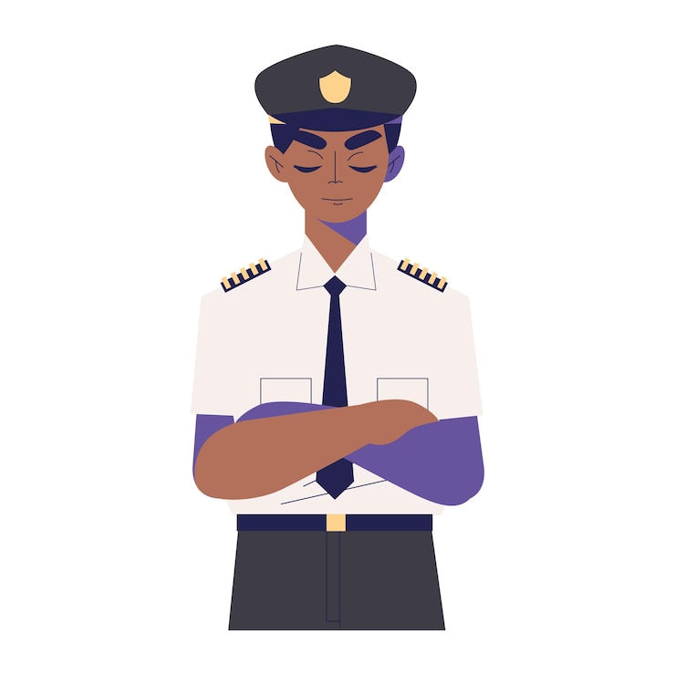 Vecteur gratuit icône de la fête du travail homme pilote isolée