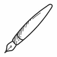 Vecteur gratuit icône de fourniture d'art créatif stylo