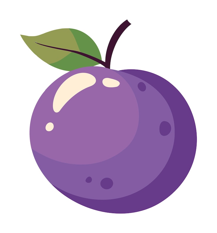 Vecteur gratuit icône de fruits frais isolés de bleuets