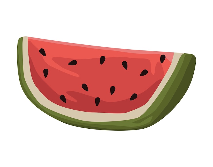 Vecteur gratuit icône de fruits frais pastèque design isolé
